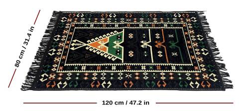 Shark Anadolu Seccade Kilim 16 Siyah - 3