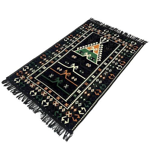 Shark Anadolu Seccade Kilim 16 Siyah - 4