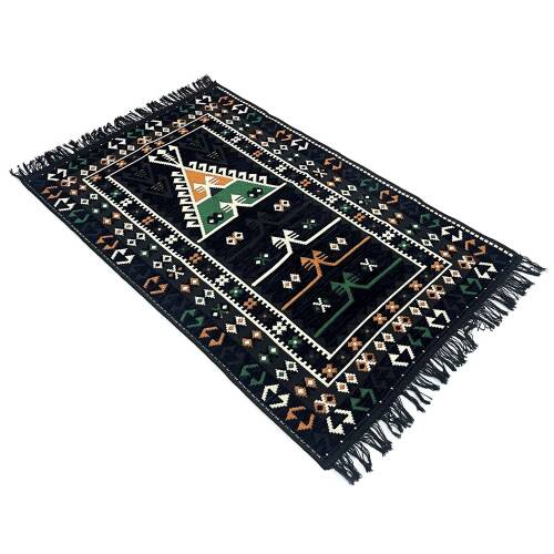 Shark Anadolu Seccade Kilim 16 Siyah - 5