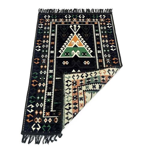 Shark Anadolu Seccade Kilim 16 Siyah - 6