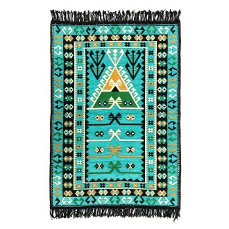 Shark Anadolu Seccade Kilim 6 Turkuaz