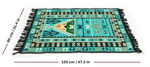 Shark Anadolu Seccade Kilim 6 Turkuaz - 3