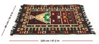 Shark Anadolu Seccade Kilim 7 Bordo - 3