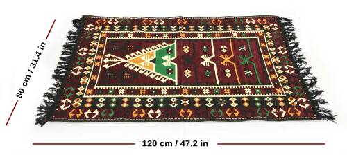 Shark Anadolu Seccade Kilim 7 Bordo - 3