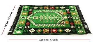 Shark Anadolu Seccade Kilim 8 Yeşil - 3
