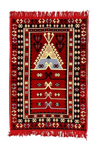 Shark Anadolu Seccade Kilim 9 Kırmızı – Mavi - 1