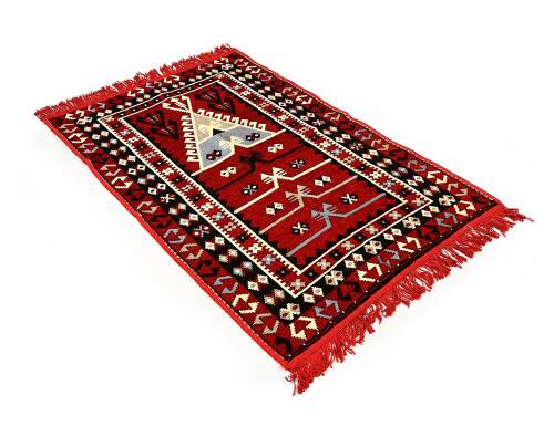 Shark Anadolu Seccade Kilim 9 Kırmızı – Mavi - 4