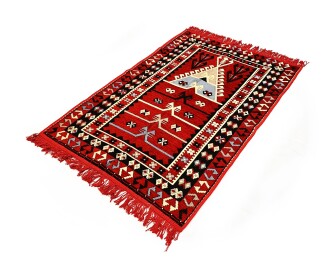 Shark Anadolu Seccade Kilim 9 Kırmızı – Mavi - 5