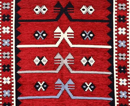 Shark Anadolu Seccade Kilim 9 Kırmızı – Mavi - 9