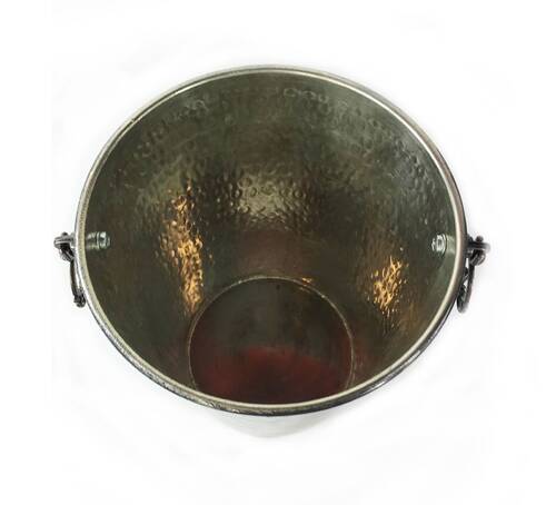 Shark Anatolia Adali Copper Ice Bucket Oxide 15cm and 2 Vine Gall Copper Glasses Oxide Set