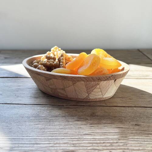 Shark Anatolia Ahşap Çerezlik Elips El Yapımı - 5