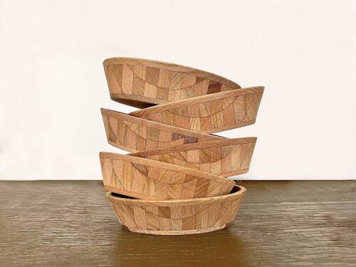 Shark Anatolia Ahşap Çerezlik Elips El Yapımı - 8