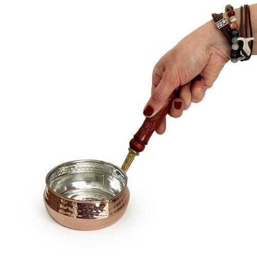 Shark Anatolia Ahşap Kulplu Bakır Salsa Sosluk No:1 - 4