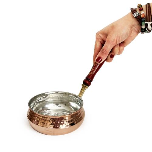 Shark Anatolia Ahşap Kulplu Bakır Salsa Sosluk No:2 - 4