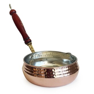 Shark Anatolia Ahşap Kulplu Bakır Salsa Sosluk No:2 - 6