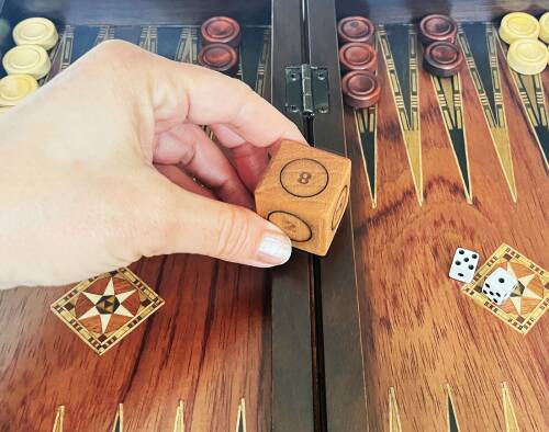 Shark Anatolia Ahşap Vido Zar Doubling Cube 28x28mm - 6