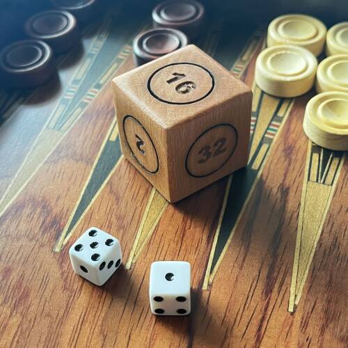 Shark Anatolia Ahşap Vido Zar Doubling Cube 28x28mm - 10