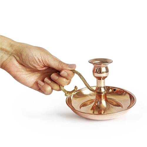 Shark Anatolia Alem Bakır Mumluk Şamdan - 2