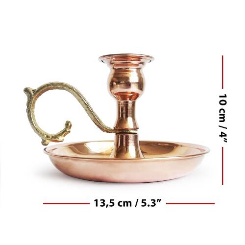 Shark Anatolia Alem Bakır Mumluk Şamdan - 4