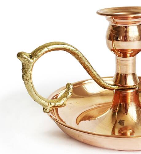 Shark Anatolia Alem Bakır Mumluk Şamdan - 7