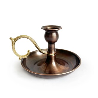 Shark Anatolia Alem Copper Candle Holder Oxide