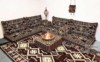 Shark Anatolia Anadolu Şark Köşesi İkili Sedir Takımı Kahve - 6