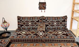 Shark Anatolia Anadolu Şark Köşesi İkili Sedir Takımı Kahve - 10