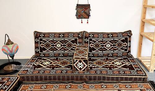 Shark Anatolia Anadolu Şark Köşesi İkili Sedir Takımı Kahve - 10