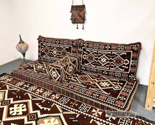 Shark Anatolia Anadolu Şark Köşesi İkili Sedir Takımı Kahve - 2