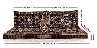 Shark Anatolia Anadolu Şark Köşesi İkili Sedir Takımı Kahve - 4