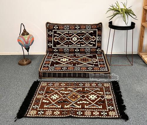 Shark Anatolia Anadolu Şark Köşesi Tekli Sedir Takımı Kahve - 5