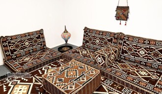 Shark Anatolia Anadolu Şark Köşesi Tekli Sedir Takımı Kahve - 8