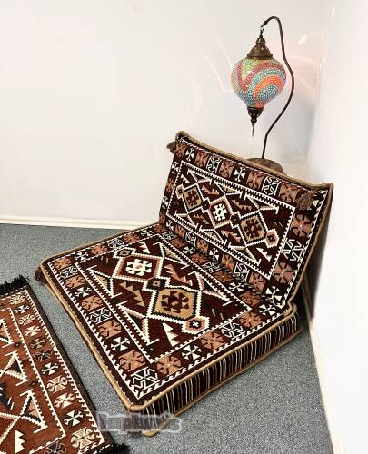 Shark Anatolia Anadolu Şark Köşesi Tekli Sedir Takımı Kahve - 9