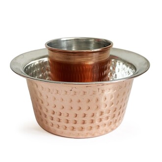 Shark Anatolia - Copper Glass Cooling Pot for Raki Ouzo Ehlikeyf Copper Color