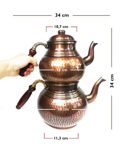 Classic Hand Hammered Copper Tea Kettle #3 - 3