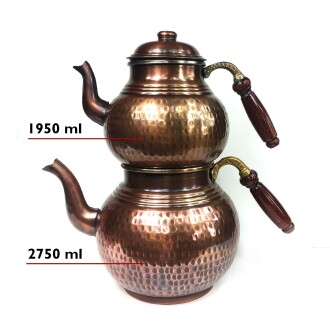 Classic Hand Hammered Copper Tea Kettle #3 - 4