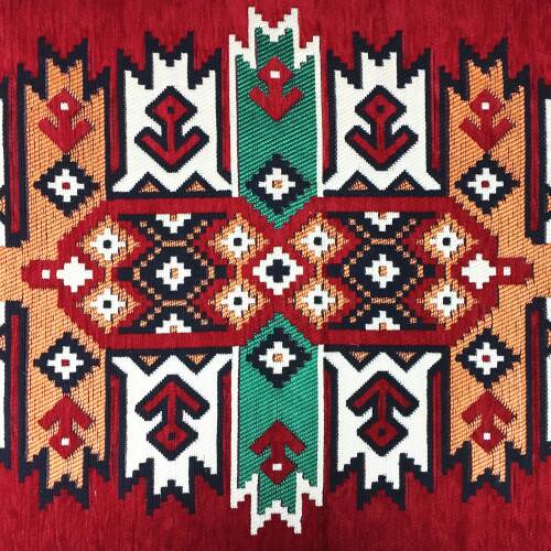 Shark Anatolia Apaçi Şark Köşesi İkili Sedir Takımı Kırmızı - 8