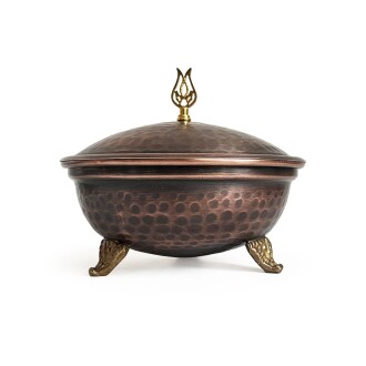 Shark Anatolia Handmade Hand Hammered Defne Sugar Bowl Oxide