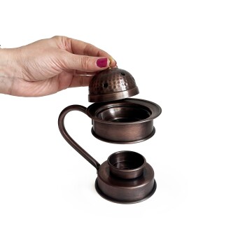 Shark Anatolia Bakır Buhurdanlık Ayaklı Tütsülük Aromaterapi Oksit - 4