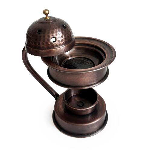 Shark Anatolia Bakır Buhurdanlık Ayaklı Tütsülük Aromaterapi Oksit - 5