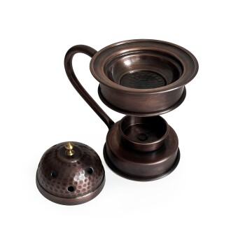 Shark Anatolia Bakır Buhurdanlık Ayaklı Tütsülük Aromaterapi Oksit - 6