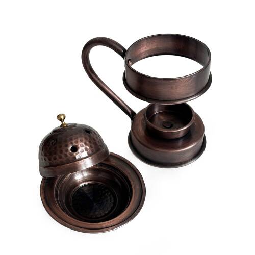 Shark Anatolia Bakır Buhurdanlık Ayaklı Tütsülük Aromaterapi Oksit - 7