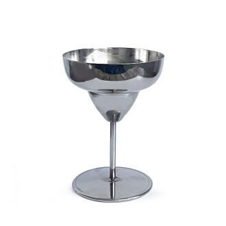 Shark Anatolia White Copper Margarita Goblet Glass, Margarita Cup Nickel Color
