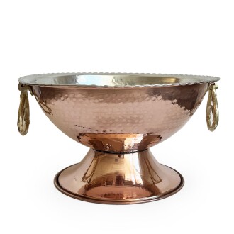 Shark Anatolia Copper Punch Bowl Antique 27cm
