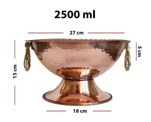 Shark Anatolia Bakır Punch Şerbet Kasesi 27cm - 4