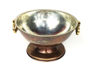 Shark Anatolia Bakır Punch Şerbet Kasesi Antik Oksit 27cm - 2