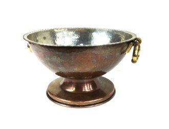 Shark Anatolia Bakır Punch Şerbet Kasesi Antik Oksit 27cm - 3