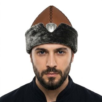 Shark Anatolia Börk Şapka Dikişli Kahverengi 