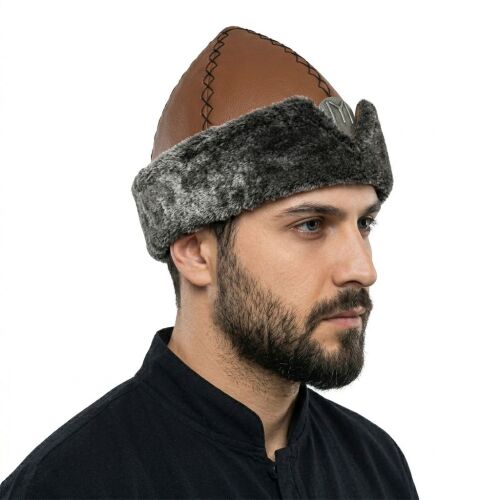 Shark Anatolia Börk Şapka Dikişli Kahverengi - 2