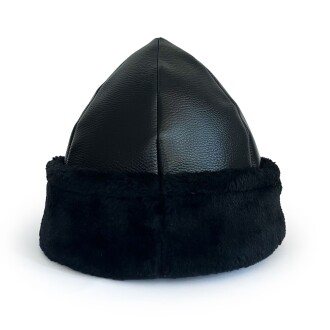 Shark Anatolia Börk Şapka Dikişli Siyah Kürk - 3